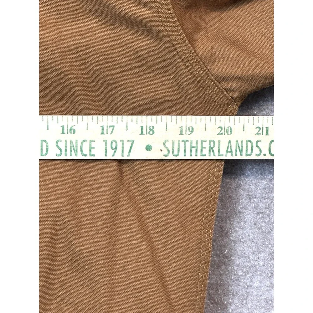 Carhartt Jacket Brown Canvas Jacket Youth Large 14-16 Coat Quilt Lining Hooded